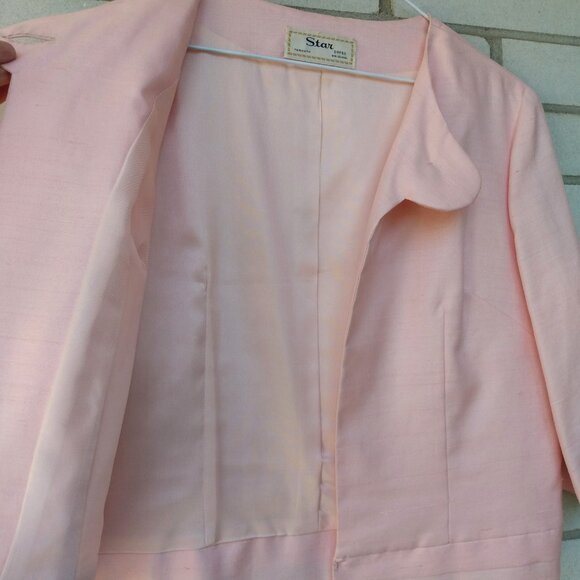 Vintage 60s Pink Bolero Dress Jacket 40"B Rockabilly Mid-Century Star Toronto - Picture 10 of 12